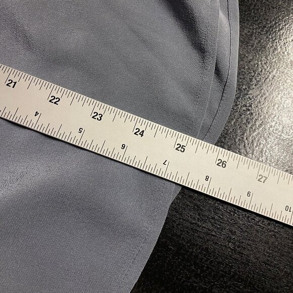 Eileen Fisher Blouse Women Small 100% Silk Crepe de Chine Drape Front Boxy Shirt - Picture 15 of 15